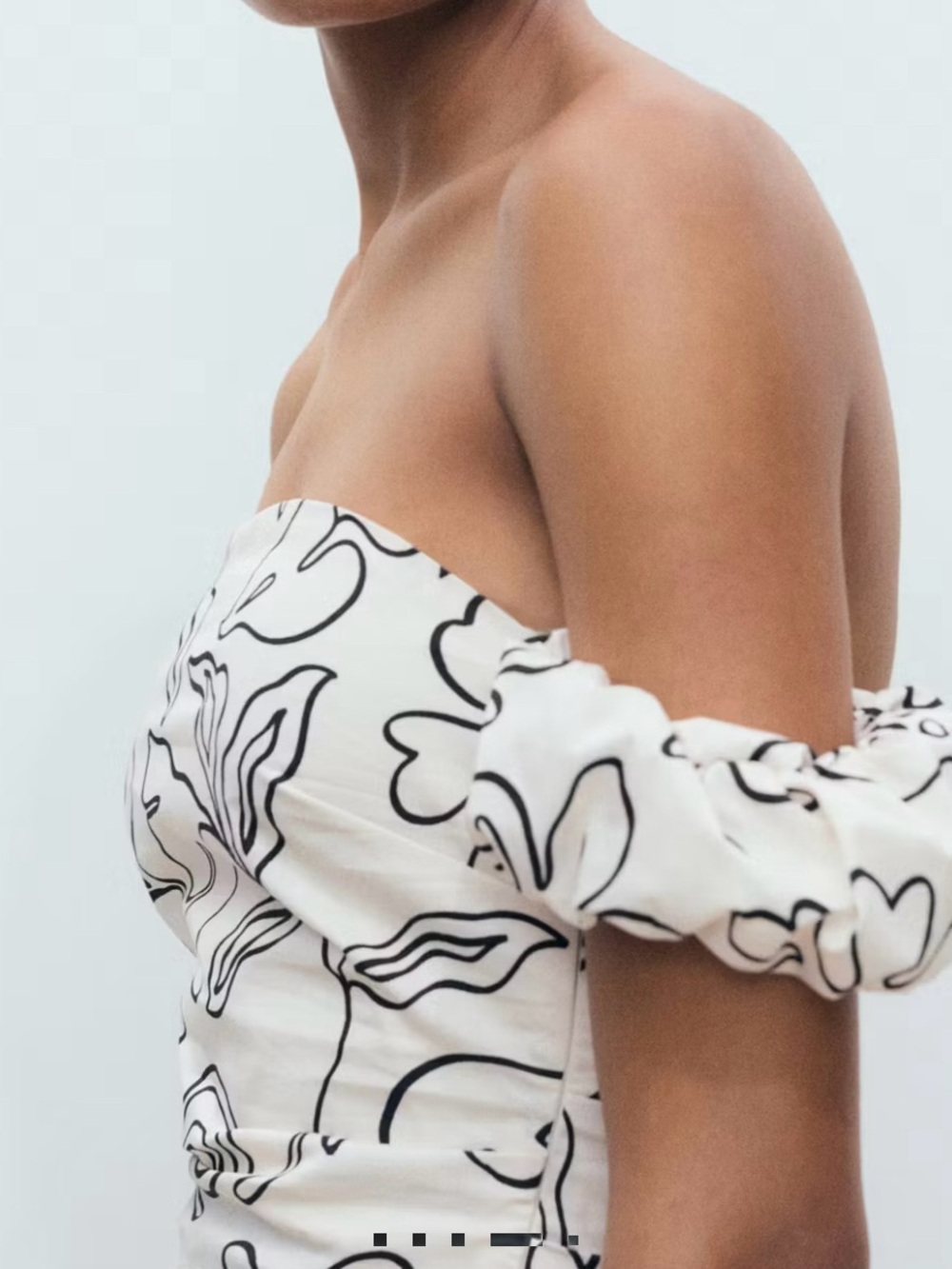 Mango STRAPLESS FLORAL DRESS - Picture 4 of 5